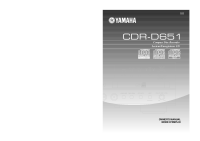Yamaha CDRD-651 - Owners Manual 